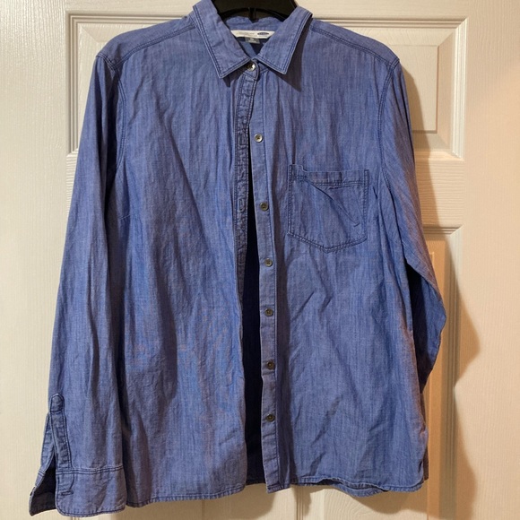🔶Bundle 3 for 25🔶 Old Navy Blue Button Down - Picture 1 of 4